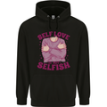 Self Love is Not Selfish Childrens Kids Hoodie Black