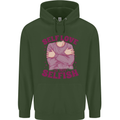 Self Love is Not Selfish Childrens Kids Hoodie Forest Green