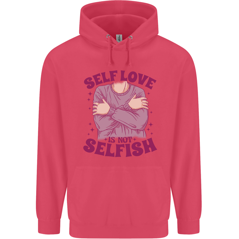 Self Love is Not Selfish Childrens Kids Hoodie Heliconia