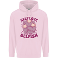 Self Love is Not Selfish Childrens Kids Hoodie Light Pink