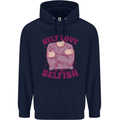 Self Love is Not Selfish Childrens Kids Hoodie Navy Blue