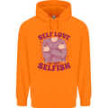 Self Love is Not Selfish Childrens Kids Hoodie Orange