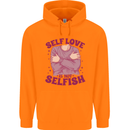Self Love is Not Selfish Childrens Kids Hoodie Orange