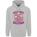 Self Love is Not Selfish Childrens Kids Hoodie Sports Grey