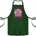 Self Love is Not Selfish Cotton Apron 100% Organic Forest Green