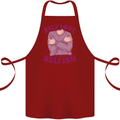 Self Love is Not Selfish Cotton Apron 100% Organic Maroon