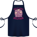 Self Love is Not Selfish Cotton Apron 100% Organic Navy Blue