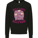 Self Love is Not Selfish Kids Sweatshirt Jumper Black