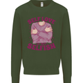 Self Love is Not Selfish Kids Sweatshirt Jumper Forest Green
