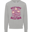 Self Love is Not Selfish Kids Sweatshirt Jumper Sports Grey