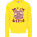 Self Love is Not Selfish Kids Sweatshirt Jumper Yellow