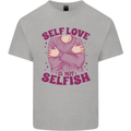 Self Love is Not Selfish Kids T-Shirt Childrens Sports Grey
