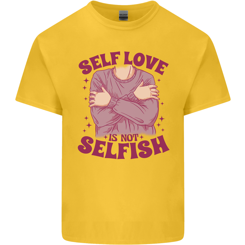 Self Love is Not Selfish Kids T-Shirt Childrens Yellow