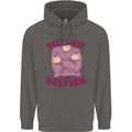 Self Love is Not Selfish Mens 80% Cotton Hoodie Charcoal