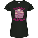 Self Love is Not Selfish Womens Petite Cut T-Shirt Black