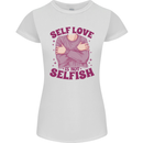 Self Love is Not Selfish Womens Petite Cut T-Shirt White