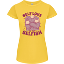 Self Love is Not Selfish Womens Petite Cut T-Shirt Yellow
