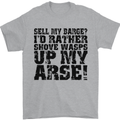 Sell My Barge? Long Narrow Boat Speedboat Mens T-Shirt Cotton Gildan Sports Grey