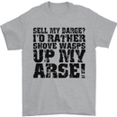 Sell My Barge? Long Narrow Boat Speedboat Mens T-Shirt Cotton Gildan Sports Grey