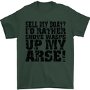 Sell My Boat? Speedboat Yacht Dingy Sailing Mens T-Shirt Cotton Gildan Forest Green