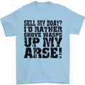 Sell My Boat? Speedboat Yacht Dingy Sailing Mens T-Shirt Cotton Gildan Light Blue