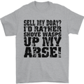Sell My Boat? Speedboat Yacht Dingy Sailing Mens T-Shirt Cotton Gildan Sports Grey