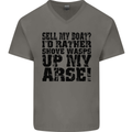 Sell My Boat? Speedboat Yacht Dingy Sailing Mens V-Neck Cotton T-Shirt Charcoal