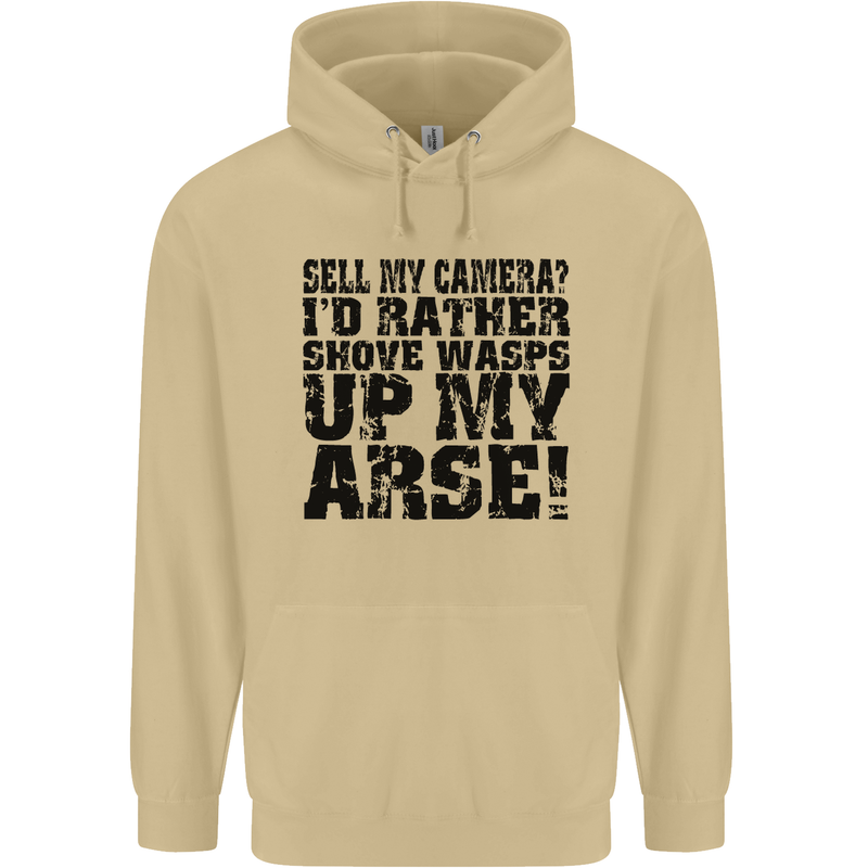 Sell My Camera? Photographer Photography Mens 80% Cotton Hoodie Sand