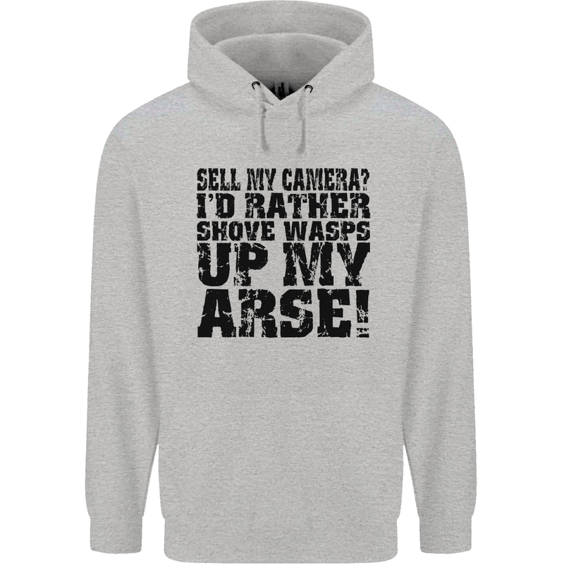Sell My Camera? Photographer Photography Mens 80% Cotton Hoodie Sports Grey