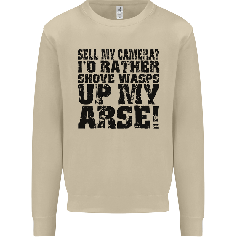 Sell My Camera? Photographer Photography Mens Sweatshirt Jumper Sand