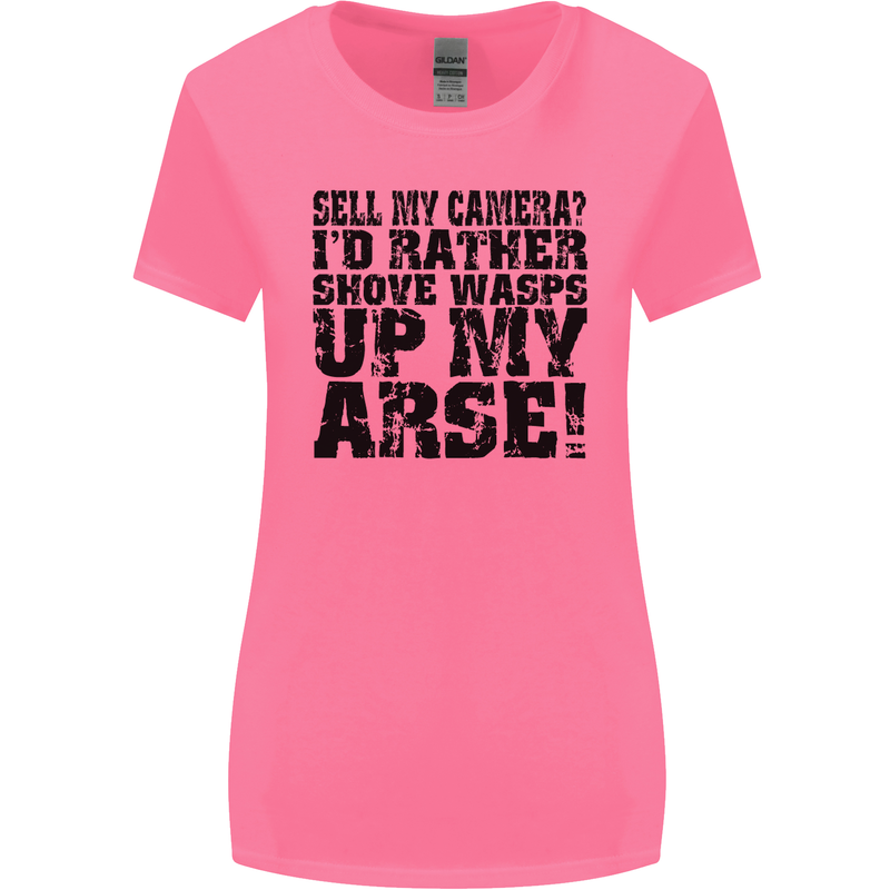 Sell My Camera? Photographer Photography Womens Wider Cut T-Shirt Azalea