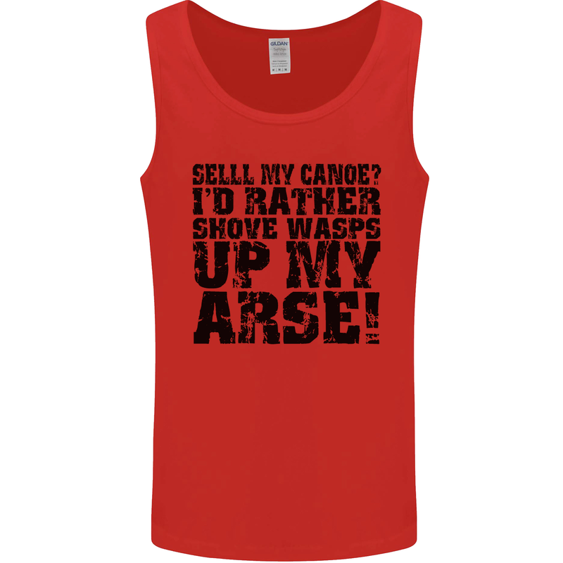 Sell My Canoe? Funny Canoeing Mens Vest Tank Top Red