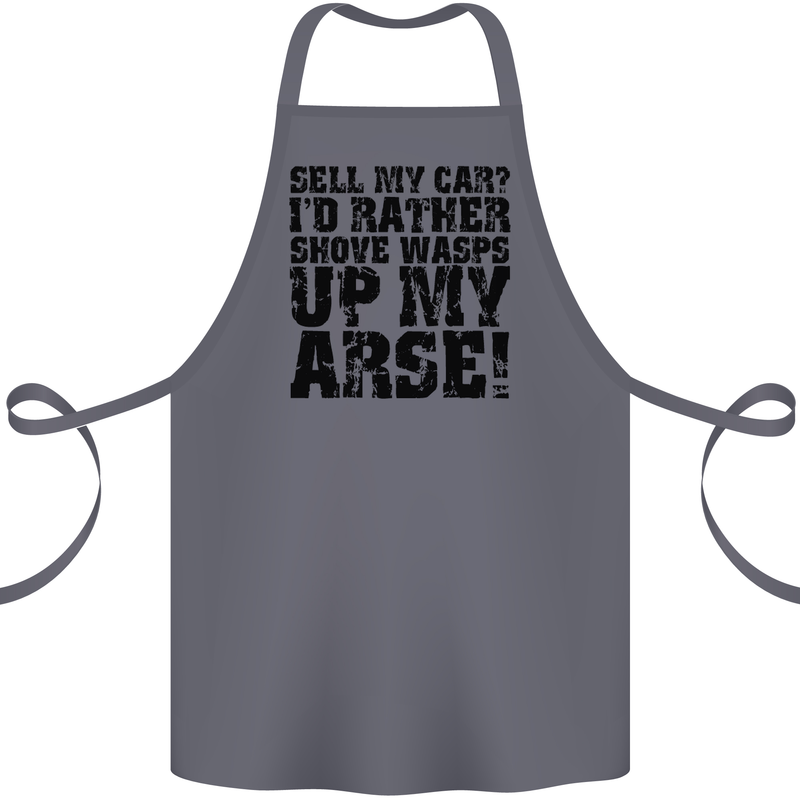 Sell My Car? Funny Classic Sport Enthusiast Cotton Apron 100% Organic Steel