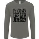 Sell My Car? Funny Classic Sport Enthusiast Mens Long Sleeve T-Shirt Charcoal