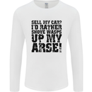 Sell My Car? Funny Classic Sport Enthusiast Mens Long Sleeve T-Shirt White