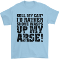Sell My Car? Funny Classic Sport Enthusiast Mens T-Shirt Cotton Gildan Light Blue