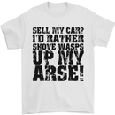 Sell My Car? Funny Classic Sport Enthusiast Mens T-Shirt Cotton Gildan White
