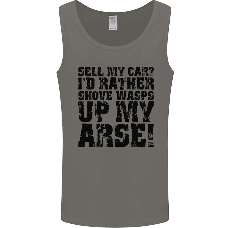 Sell My Car? Funny Classic Sport Enthusiast Mens Vest Tank Top Charcoal