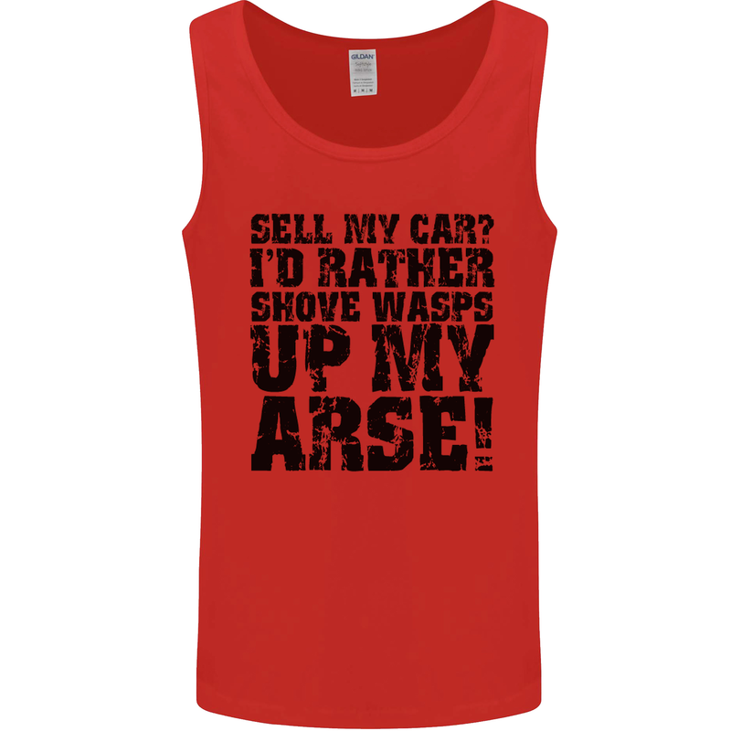 Sell My Car? Funny Classic Sport Enthusiast Mens Vest Tank Top Red