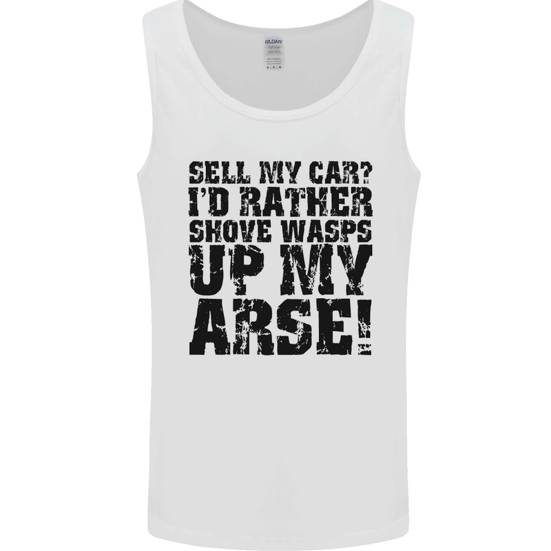 Sell My Car? Funny Classic Sport Enthusiast Mens Vest Tank Top White
