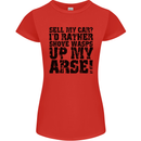 Sell My Car? Funny Classic Sport Enthusiast Womens Petite Cut T-Shirt Red