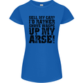 Sell My Car? Funny Classic Sport Enthusiast Womens Petite Cut T-Shirt Royal Blue