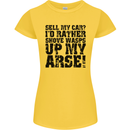 Sell My Car? Funny Classic Sport Enthusiast Womens Petite Cut T-Shirt Yellow