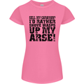 Sell My Caravan? Caravanning Funny Holiday Womens Petite Cut T-Shirt Azalea