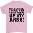 Sell My Drums? Drums Drummer Drumming Mens T-Shirt Cotton Gildan Light Pink