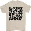 Sell My Drums? Drums Drummer Drumming Mens T-Shirt Cotton Gildan Sand