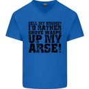 Sell My Drums? Drums Drummer Drumming Mens V-Neck Cotton T-Shirt Royal Blue