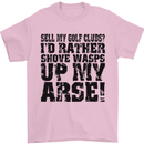Sell My Golf Clubs? Funny Golfer Golfing Mens T-Shirt Cotton Gildan Light Pink