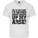 Sell My Golf Clubs? Funny Golfer Golfing Mens V-Neck Cotton T-Shirt White