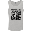 Sell My Golf Clubs? Funny Golfer Golfing Mens Vest Tank Top Sports Grey